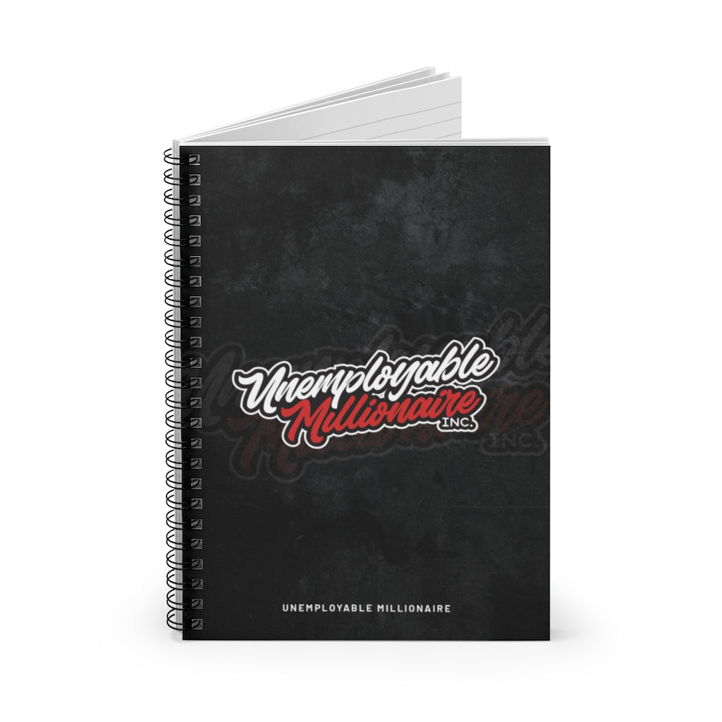 Spiral Notebook - Ruled Line - Unemployable Millionaire