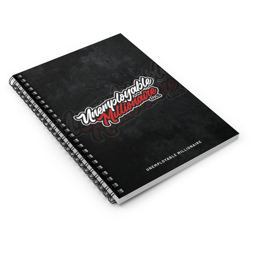 Spiral Notebook - Ruled Line - Unemployable Millionaire