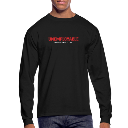 Men's Long Sleeve T-Shirt - Unemployable Millionaire