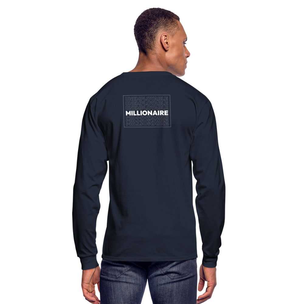 Men's Long Sleeve T-Shirt - Unemployable Millionaire